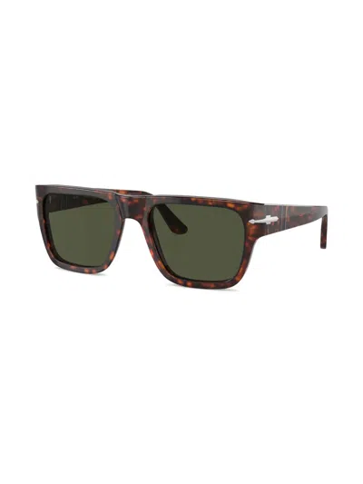 Persol Sonnenbrille Mit Eckigem Gestell In Braun
