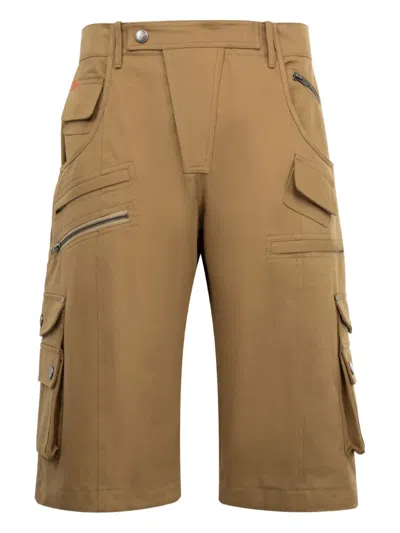 Martine Rose Khaki Utility Shorts In Green