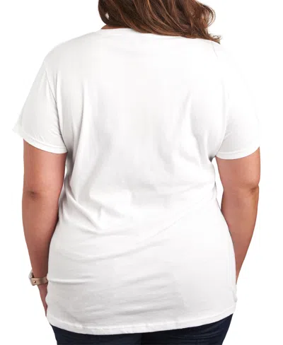 Hybrid Apparel Plus Size Easter Grid Graphic Crew Neck T-shirt In White