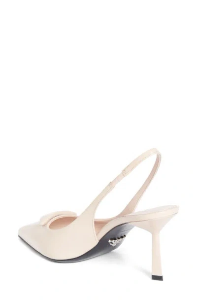 Prada Modellerie Pointed Toe Slingback Pump In White