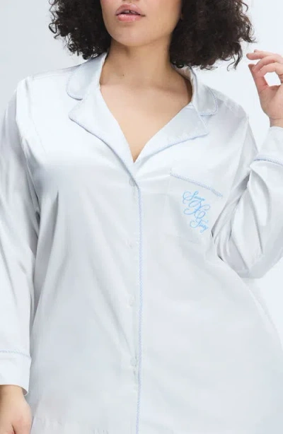 Savage X Fenty Ever After Satin Sleep Top In Hazy White