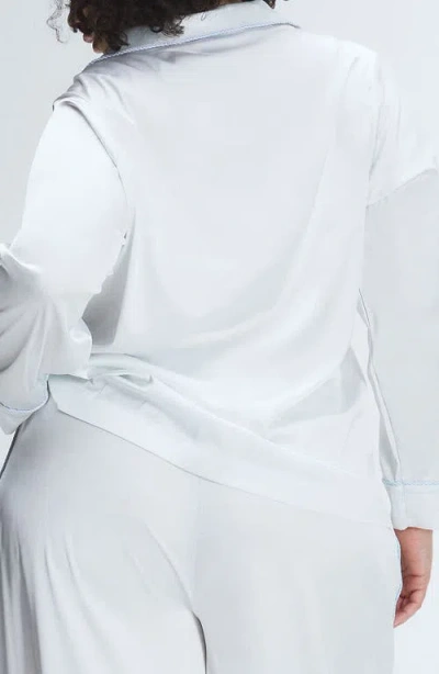 Savage X Fenty Ever After Satin Sleep Top In Hazy White