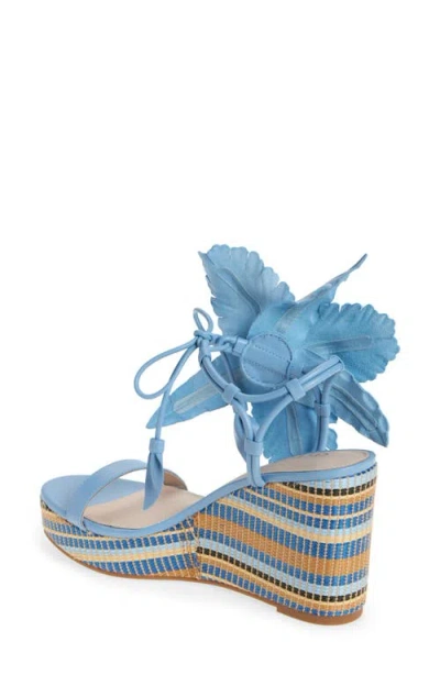 Cecelia New York Lily Platform Wedge Sandal In Blue