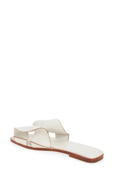 Cecelia New York Wendy Bow Slider Sandals In Alabaster