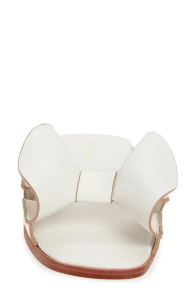 Cecelia New York Wendy Bow Slider Sandals In Alabaster