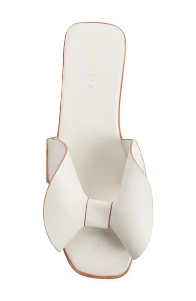 Cecelia New York Wendy Bow Slider Sandals In Alabaster