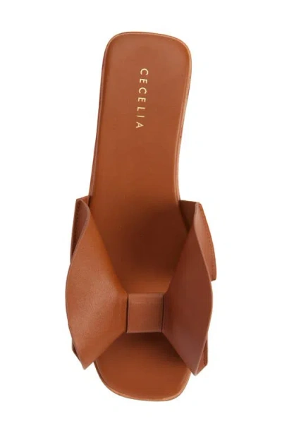 Cecelia New York Wendy Slide Sandal In Cognac