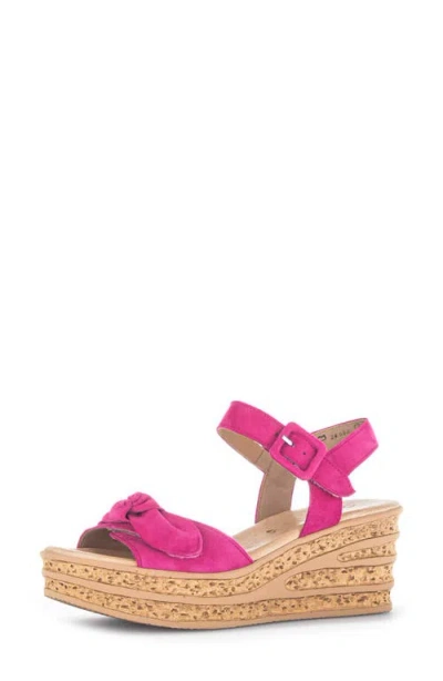 Gabor 44.653 Platform Wedge Sandal In Pink