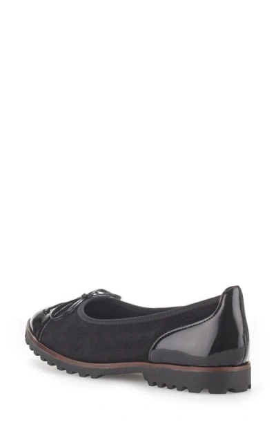 Gabor Patent Bow Flat In Black