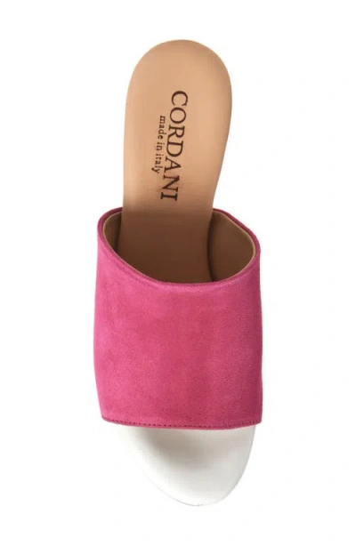Cordani Vonnie Slide Sandal In Fuchsia Suede