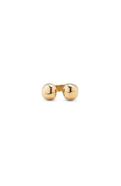 Unode50 Open Ring With Two Beads In Gold