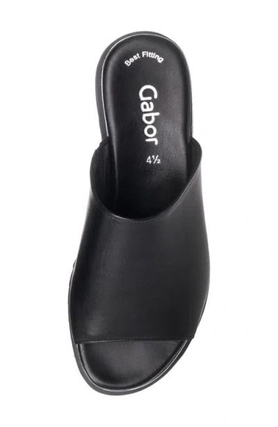 Gabor 44.613 Platform Slide Sandal In Black