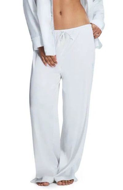Savage X Fenty Ever After Satin Sleep Pants In Hazy White