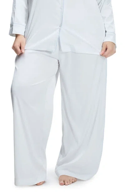 Savage X Fenty Ever After Satin Sleep Pants In Hazy White
