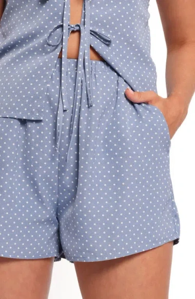 Petal And Pup Petal & Pup Beau Tie Front Halter Top & Shorts Set In Blue