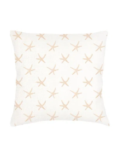 Anaya Starfish Beige Linen Euro Pillow 26x26 With Down Alternative Insert In Beige