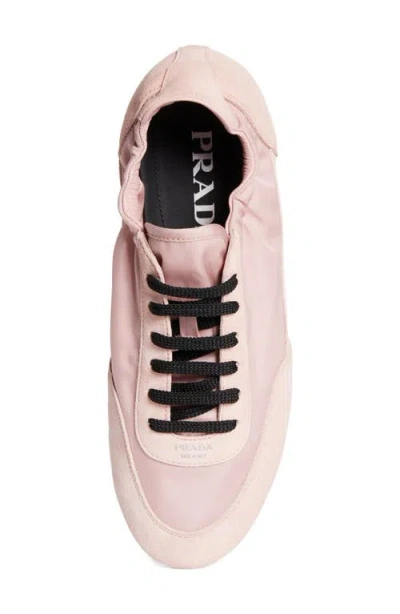 Prada Collapse Sneakers Elasticated Collar In Pesco