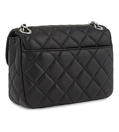 Shop Michael Michael Kors Sloan Small Leather Shoulder Bag In Black