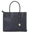 Michael Michael Kors Mercer Large Grained Leather Tote In Admiral