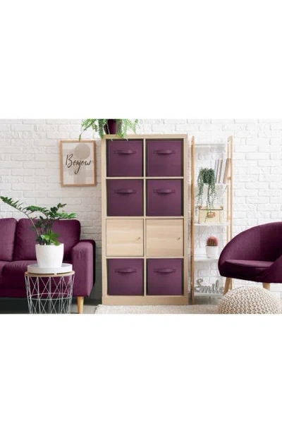 Sorbus Large Collapsible Storage Cube In Purple