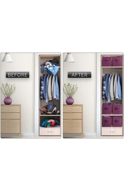 Sorbus Large Collapsible Storage Cube In Purple