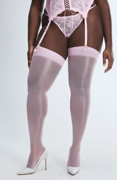 Savage X Fenty Savage X Back Seam Stockings In Velour Pink