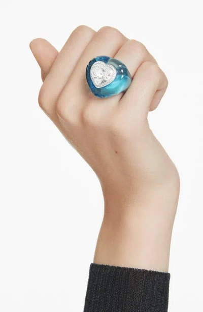 Swarovski Dulcis Cocktail Ring In Blue