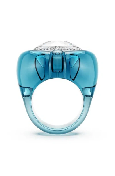 Swarovski Dulcis Cocktail Ring In Blue
