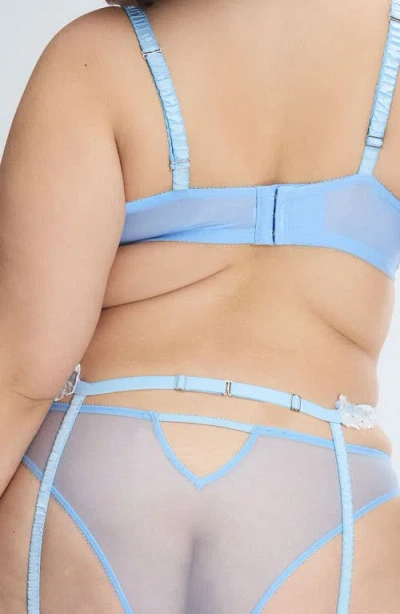 Savage X Fenty Take A Vow Garter Belt In Endless Blue