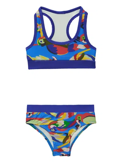 Roarsome Graphic-print Bikini Set In Blue