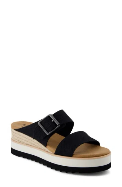 Toms Diana Platform Slide Sandal In Black