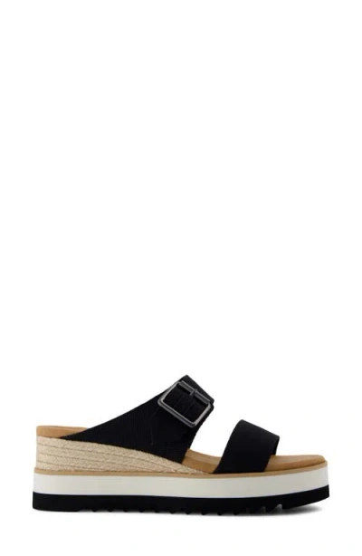Toms Diana Platform Slide Sandal In Black