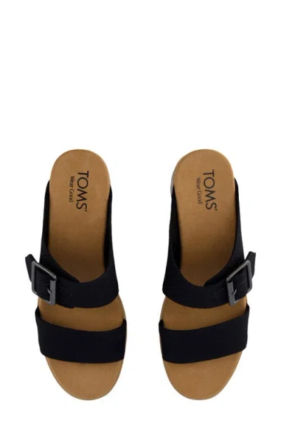 Toms Diana Platform Slide Sandal In Black