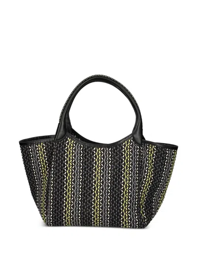 Emporio Armani Geometric-pattern Tote Bag In Black