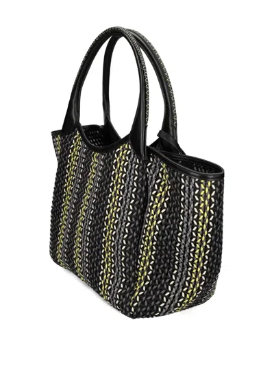 Emporio Armani Geometric-pattern Tote Bag In Black