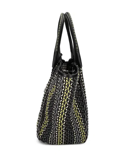 Emporio Armani Geometric-pattern Tote Bag In Black
