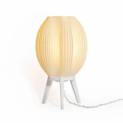 Jonathan Y Wavy 16.5" Modern Contemporary Plant-based Pla 3d Printed Dimmable Led Table Lamp In White