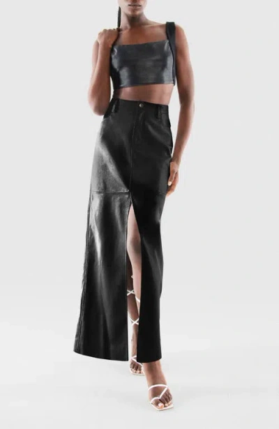 As By Df Imogen Recycled Leather Skirt In Black