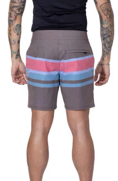 Vast Irie Stripes Iii Stretch Board Shorts In Grey Multi