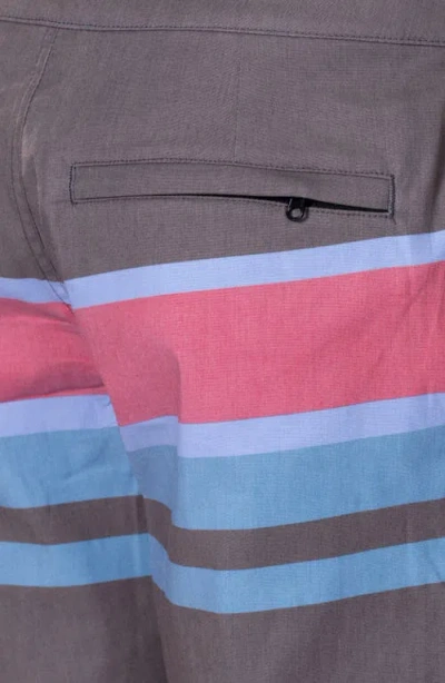 Vast Irie Stripes Iii Stretch Board Shorts In Grey Multi