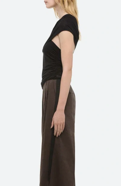 Helmut Lang Asymmetric Protect Top In Black