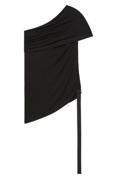 Helmut Lang Asymmetric Protect Top In Black