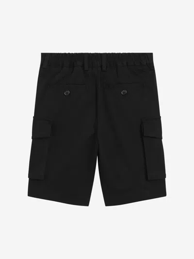Dolce & Gabbana Elasticated Cargo Shorts In Black