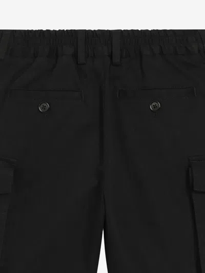 Dolce & Gabbana Elasticated Cargo Shorts In Black