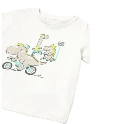 Mayoral Dinosaur Bike T-shirt In Cream