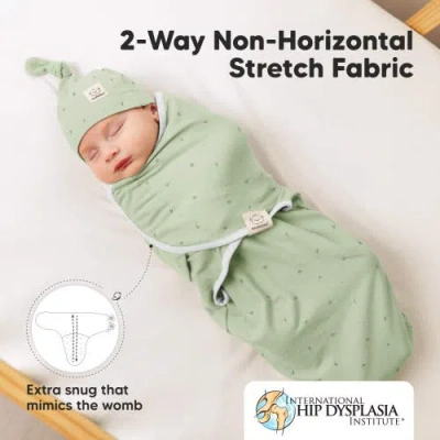 Keababies 3-pack Soothe Swaddle Wraps With Knot Hats In Bunnies