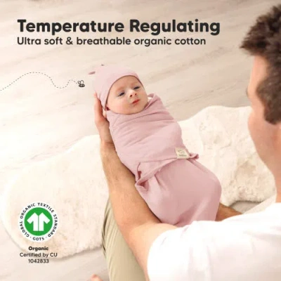 Keababies 3-pack Soothe Swaddle Wraps With Knot Hats In Daffodil