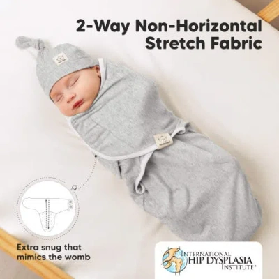 Keababies 3-pack Soothe Swaddle Wraps With Knot Hats In Aspire