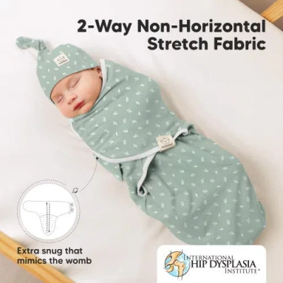 Keababies 3-pack Soothe Swaddle Wraps With Knot Hats In Prairie