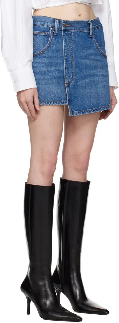 Alexander Wang Mini Skirt In Blue